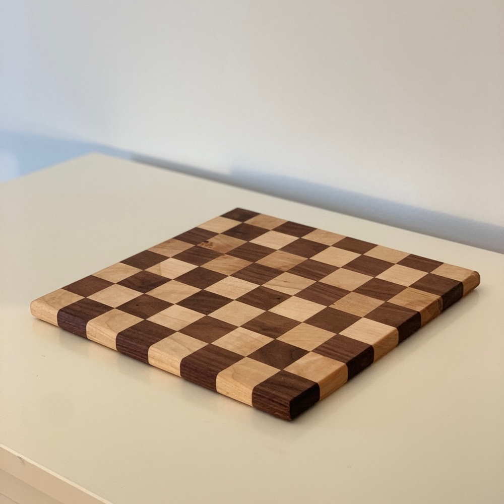 NWOT - checker wood serving cheese board - Picture 3 of 3